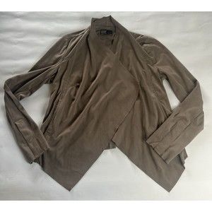 Kut From The Kloth Jacket Womens Extra small XS Brown Faux Suede Open Front